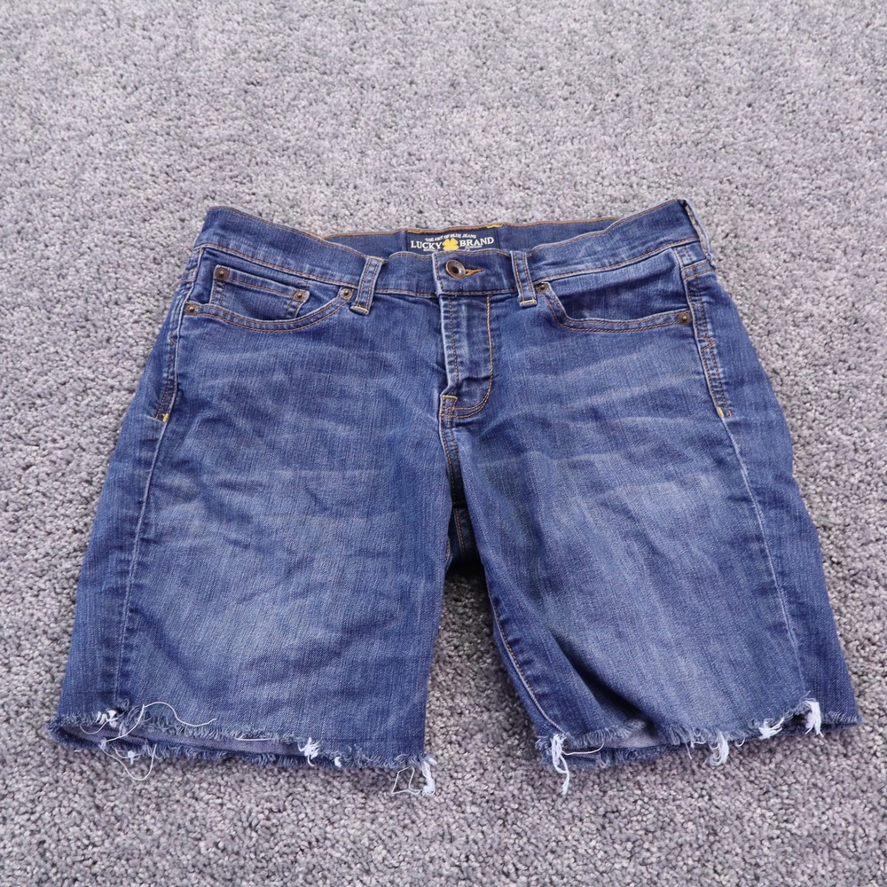 Lucky Brand Denim Shorts Womens 6/28 Blue Sweet N Flare Cut Off Raw Hem